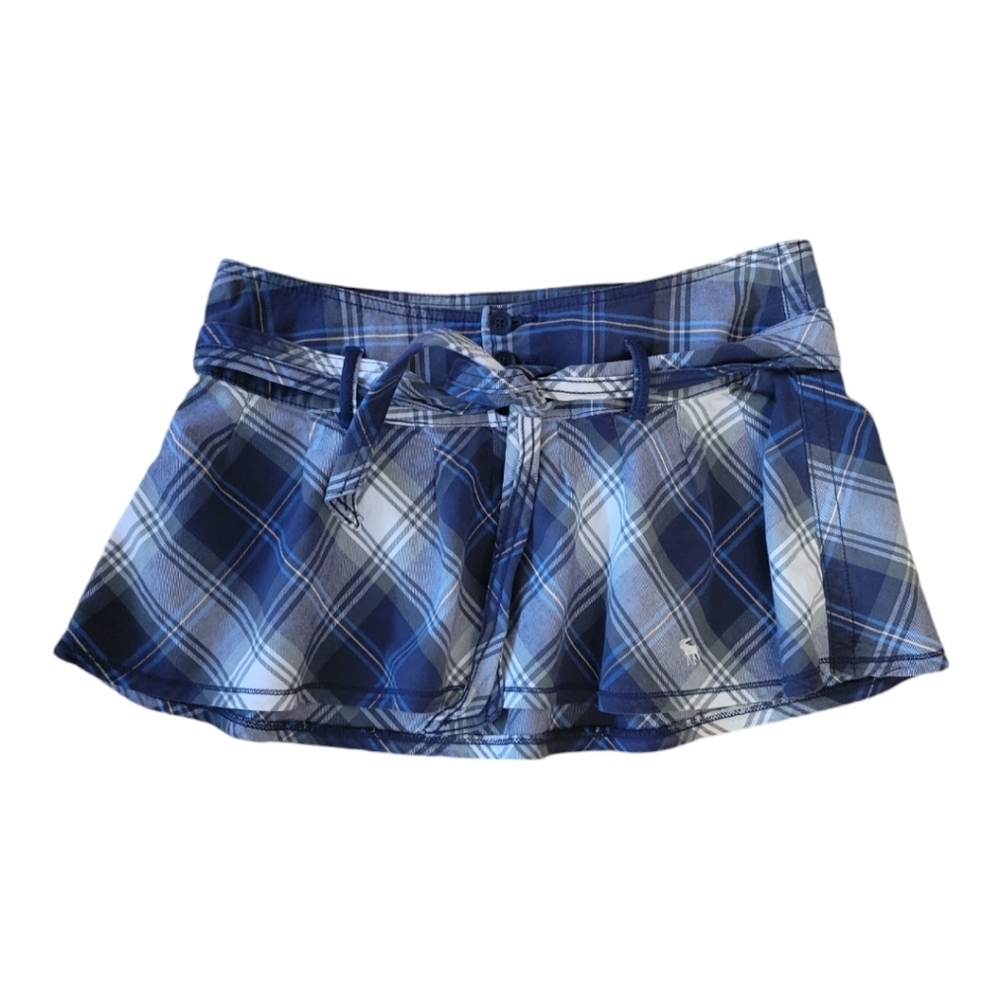 Abercrombie & Fitch Blue Plaid Mini Skirt